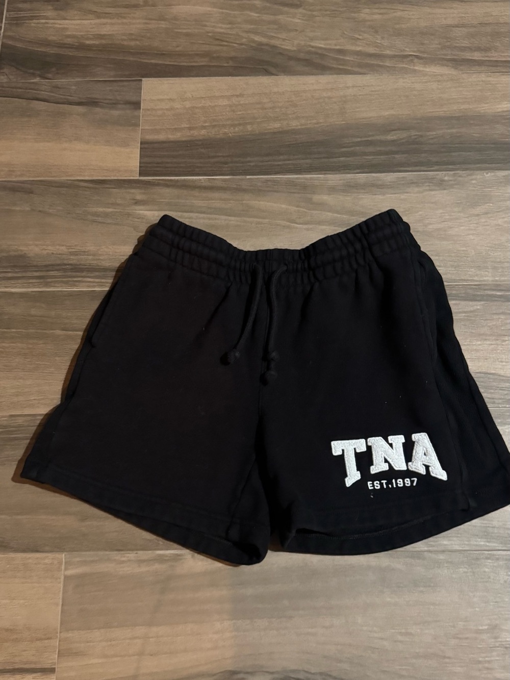 Aritzia Black TNA Logo Athletic Shorts